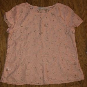 Pink floral blouse